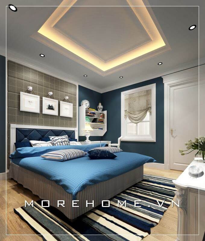Thiết kế giường ngủ gỗ tự nhiên phong cách tân cổ điển, đơn giản phù hợp với nhiều không gian phòng ngủ chung cư, nhà phố, biệt thự...